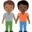 people holding hands, medium-dark skin tone, dark skin tone